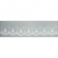 93380_Вышивка на тюле, 30 мм, цвет белый 93380_Вышивка на тюле, 30 мм, цвет белый