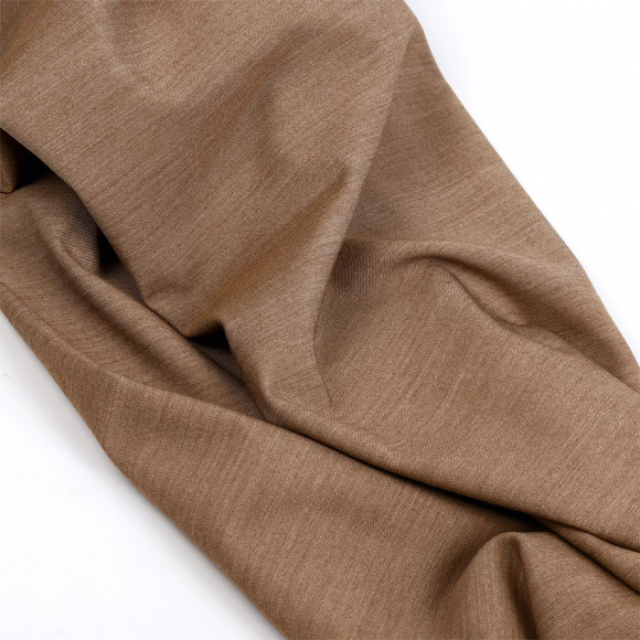 Ткань Костюмная Гальяно 200 г кв.м 75% полиэстер, 19% вискоза, 6% спандекс шир.150 см арт.TBY.W2249.33 цв.33 т.бежевый меланж уп.5м