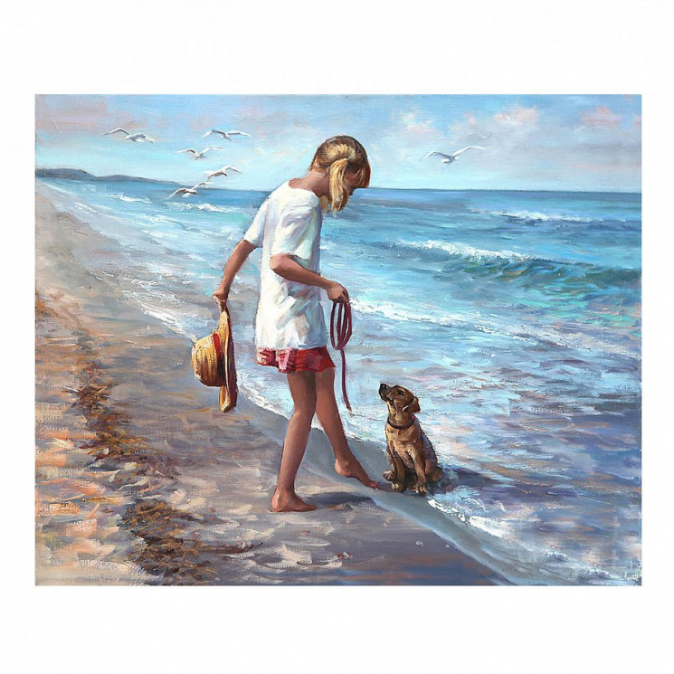 Картины по номерам Molly арт.KH0662 Ласковое море (28 цветов) 40х50 см