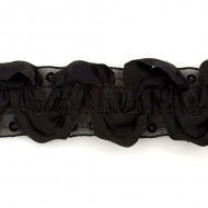 Тесьма с пайетками TBY арт.TH463-1 шир.25мм цв.039 черный уп.18,28м