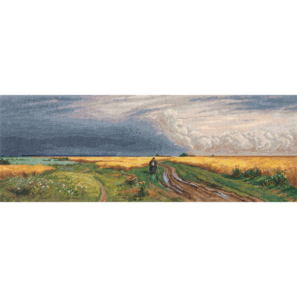 Набор для вышивания PANNA Золотая серия арт. GTG-7107 Дорога во ржи 50х19 см