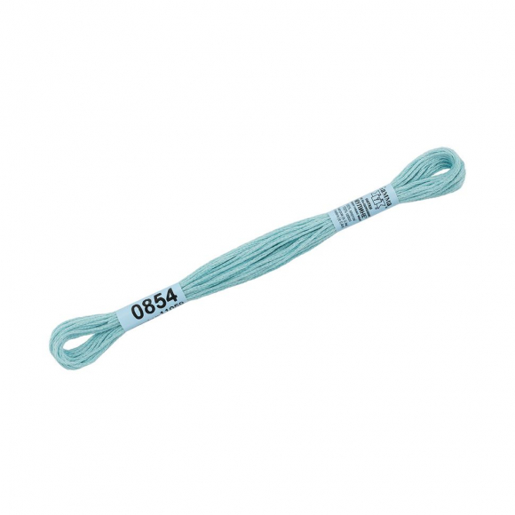 Нитки для вышивания Gamma мулине (0820-3070) 100% хлопок 24 x 8 м цв.0854 св.голубой