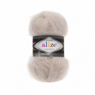 Пряжа для вязания Ализе Mohair classic (25% мохер, 24% шерсть, 51% акрил) 5х100г/200м цв.067 молочный
