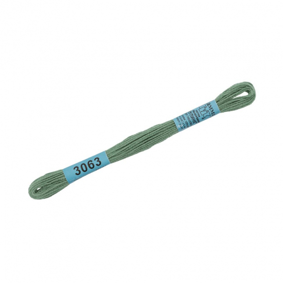 Нитки для вышивания Gamma мулине (0820-3070) 100% хлопок 24 x 8 м цв.3063 св.изумруд