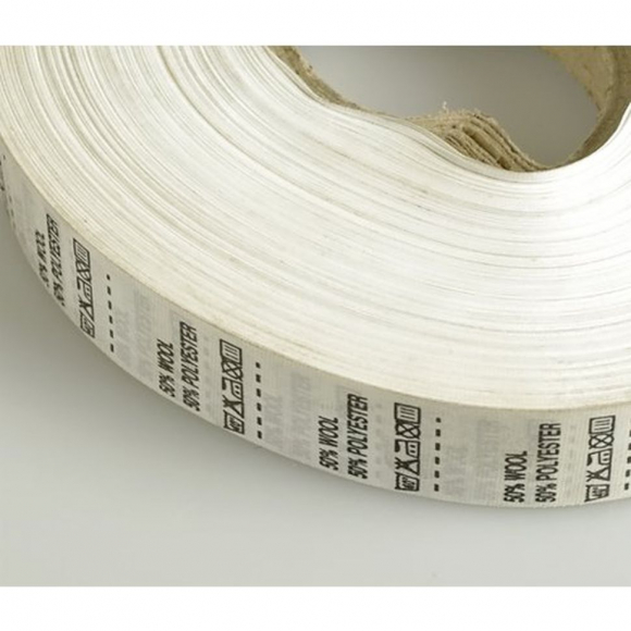 Состав и уход за тканью, Wool 50% Pоlyester 50%, цв.белый, 4000шт.