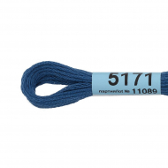 Нитки для вышивания Gamma мулине (3173-6115) 100% хлопок 24 x 8 м цв.5171 сине-серый