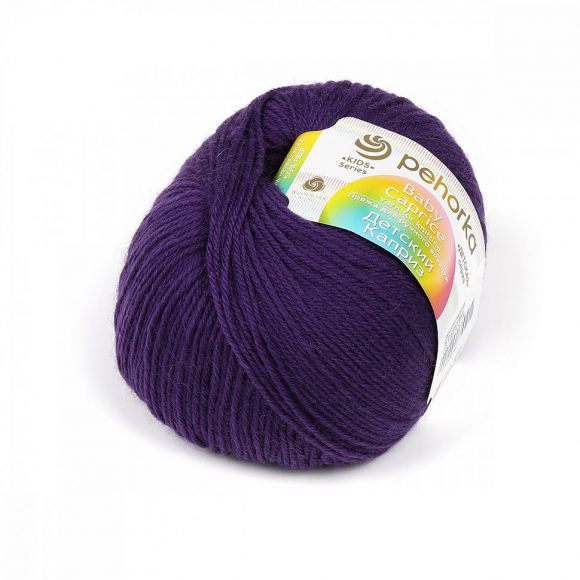 Пряжа для вязания ПЕХ Детский каприз (50% мериносовая шерсть, 50% фибра) 10х50г/225м цв.078 фиолетовый