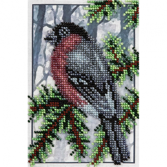 Набор для вышивания KLART арт. 8-136 Снегирь на ветке 12х17 см