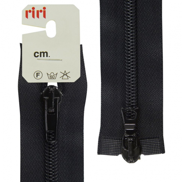 79926_Молния спираль, разъёмная 2 замка, 6 мм, 60 см, цвет 2110, черный