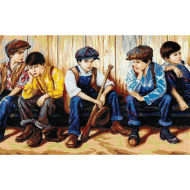 Набор для вышивания мулине НИТЕКС арт.0048 Команда 55х36 см