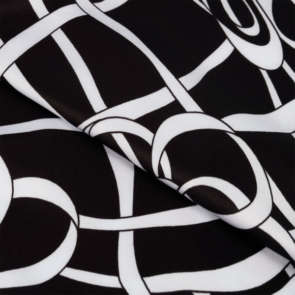 Ткань шелк Армани креп 90 г/м? 97% полиэстер, 3% лайкра шир.148 см арт.T.0549.4 цв.04 черный рул.25м