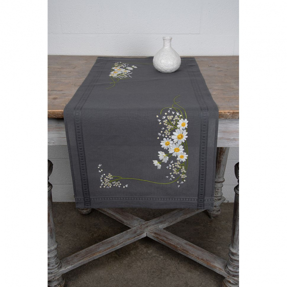 Набор для вышивания VERVACO арт.PN-0195334 Дорожка Маргаритки 40х100 см