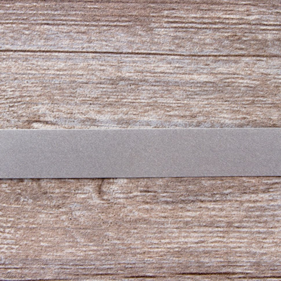 Косая бейка атласная 20 мм, 25 м, цвет 103, темно-серый