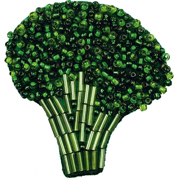 Набор для вышивания KLART арт. 10-003 Брошь. Брокколи 5,5х5,5 см