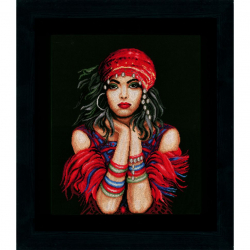 Набор для вышивания LANARTE арт.PN-0144529 Gypsy girl 41х50 см
