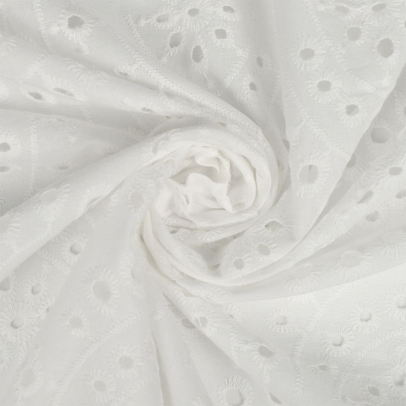 Ткань шитье TBY-Y583-01 100г/м2 100% хлопок шир.150см цв.белый уп.3м