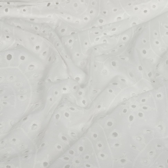 Ткань шитье TBY-Y583-01 100г/м2 100% хлопок шир.150см цв.белый уп.3м