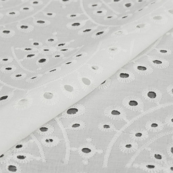 Ткань шитье TBY-Y583-01 100г/м2 100% хлопок шир.150см цв.белый уп.3м