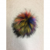 Помпон искусственный мех арт.RUS.PIP48 Песец 17-18см цв.разноцветный А