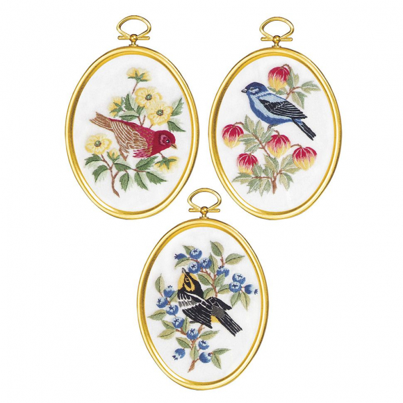 Набор для вышивания JANLYNN арт.004-0862 Птицы 7,6х10 см Набор для вышивания JANLYNN арт.004-0862 Птицы 7,6х10 см