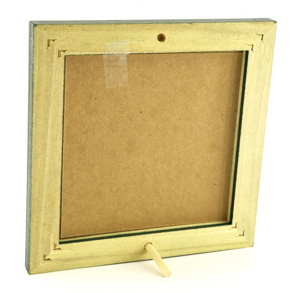 Рамка деревянная "Тыквы" цвет зеленый матовый с ручной росписью Рамка деревянная "Тыквы" цвет зеленый матовый с ручной росписью