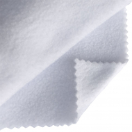 Ткань флис 2-х сторонний TBY-0059-101 190 г/м? 100% ПЭ шир.150см  цв.F101 белый рул.70-110м (1кг - 3,5м)