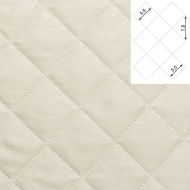 Термостежка Поликоттон арт.РАД.47613 120г/м? № 0000 beige LT рис.№21 ромб 5,5 цв.молочный Синтепон 100г/м? шир.220см рул.20-45м