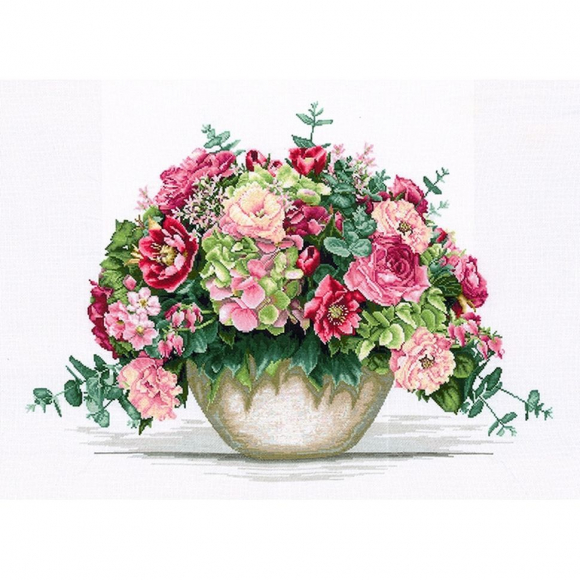 Набор для вышивания СДЕЛАЙ СВОИМИ РУКАМИ арт.Б-16 Букет с гортензией 74х54 см