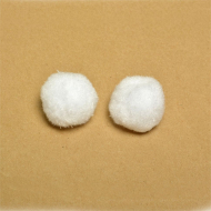 Помпоны TBY для творчества арт. BC0340W 40мм цв.белый уп.100 шт