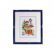 107110_Вышитая картина "Новогоднее кукареку"