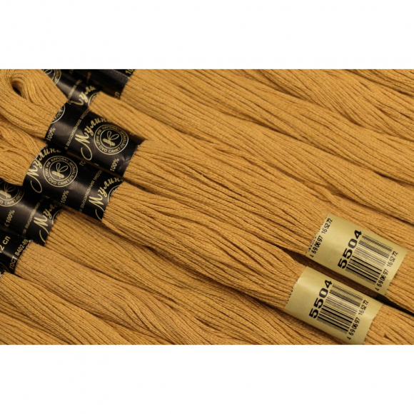 Нитки мулине цв.5504 т.бежевый 12х10м С-Пб