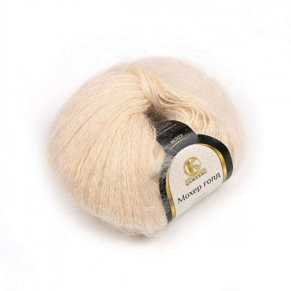 Пряжа для вязания КАМТ Мохер Голд (60% мохер, 20% хлопок, 20% акрил) 10х50г/250м цв.192 чайная роза