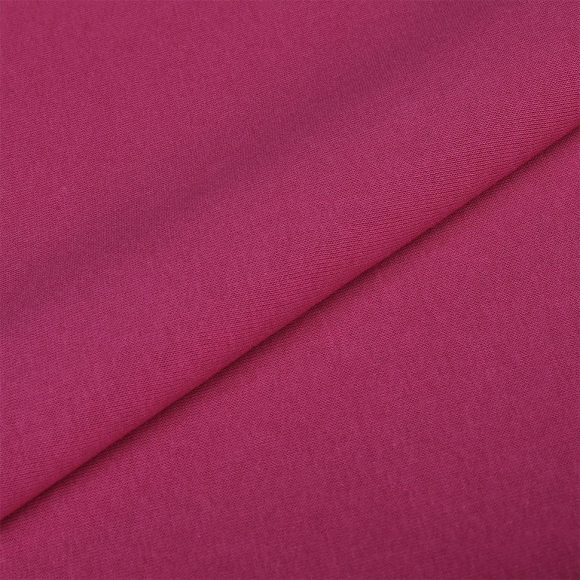 Ткань футер 3х нитка начес однотон. 320г/м?  80% хл  20% полиэстр  шир.185см арт.ШН-300-48 цв.малина рул.30-60 м