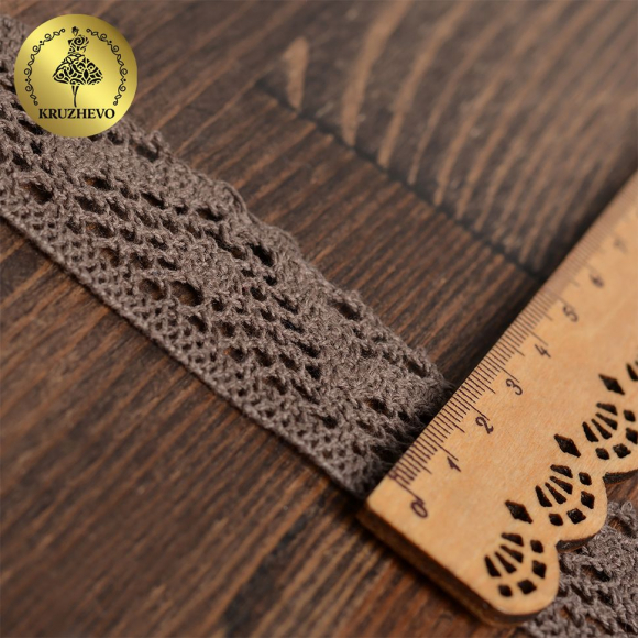 Тесьма вязаная KRUZHEVO 30мм TBY-5234 цв.21 какао уп.10м Тесьма вязаная KRUZHEVO 30мм TBY-5234 цв.21 какао уп.10м