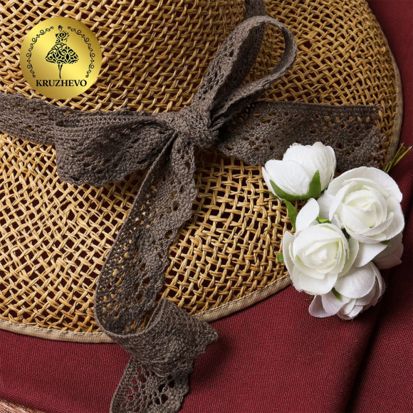 Тесьма вязаная KRUZHEVO 30мм TBY-5234 цв.21 какао уп.10м Тесьма вязаная KRUZHEVO 30мм TBY-5234 цв.21 какао уп.10м