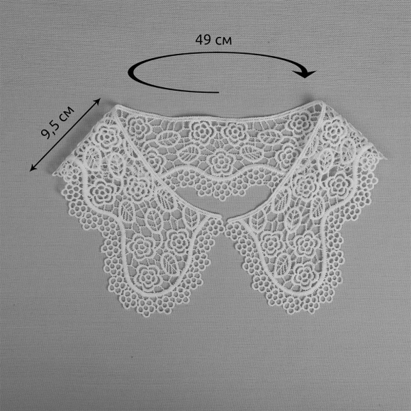 Воротник кружевной KRUZHEVO арт.TBY.13/184 цв.белый уп.5 компл Воротник кружевной KRUZHEVO арт.TBY.13/184 цв.белый уп.5 компл