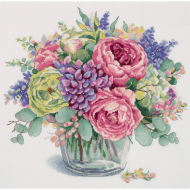 Набор для вышивания PANNA Золотая серия арт. PAN.C-7306 Букет с пионами 34,5х32 см