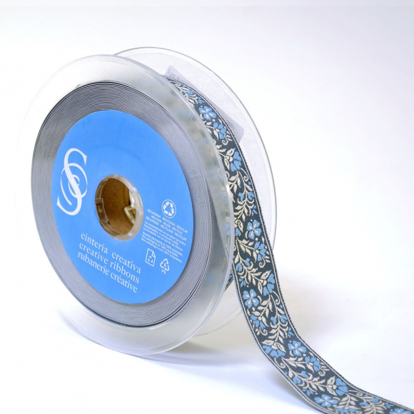 Лента из тканого жаккарда SAFISA, 25 мм, 15 м, цвет 02