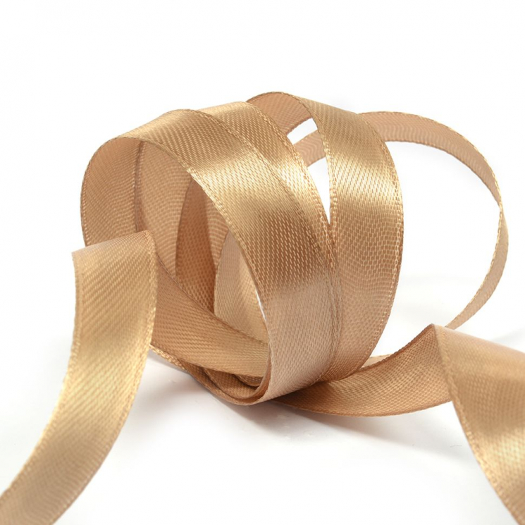 Лента атласная 12мм цв.4837 бежевый IDEAL уп.27,4 м