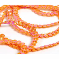 Пайетки на нитях 6мм Cream Colour арт.TBY-FLKU06-CC цв.0088 оранжевый уп.73.12м