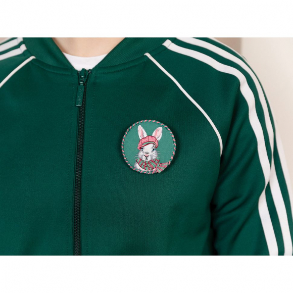 Набор для вышивания PANNA Живая картина арт. JK-2279 Брошь. Кролик Жерар 5,5х5,5 см