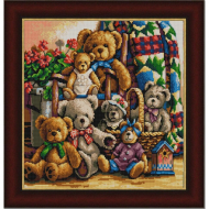 Рисунок на ткани (Бисер) КОНЁК арт. 9828 Мишки 40х40 см Рисунок на ткани (Бисер) КОНЁК арт. 9828 Мишки 40х40 см