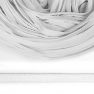 Шнур плоский х/б 08мм классическое плетение цв.001 отбелка уп.50 м