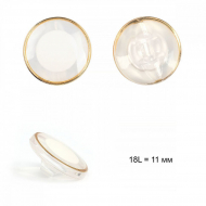 Пуговицы пластик TBY.B304 цв.02 прозрачный/золотой 18L на ножке 50шт Пуговицы пластик TBY.B304 цв.02 прозрачный/золотой 18L на ножке 50шт