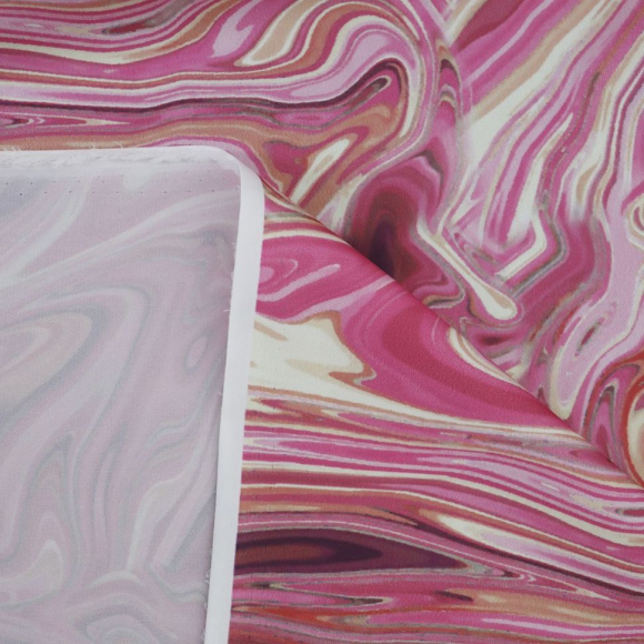 Ткань шелк Армани 90 г/м? 97% полиэстер, 3% спандекс шир.148 см арт.Р.15719.02 цв.02 розовая пудра уп.25м