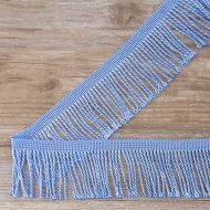 Бахрома витая, 60 мм, цвет голубой