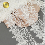 Кружево гипюр KRUZHEVO арт.TR.0737 шир.110мм цв.004 сумрачно-белый уп.9м