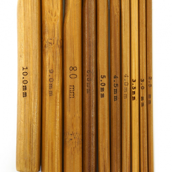 187926_Набор крючков, вязальных, бамбук, Hemline, 15 см