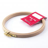 14562_Пяльцы круглые с замком, высота обода 12 мм, диаметр 15,5 см