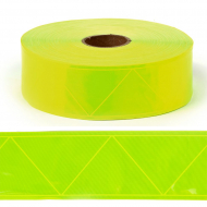 Лента светоотражающая (катафотная) Треугольники TBY отр.R100 шир.50мм арт.SV.K50y цв.желтый уп.50м